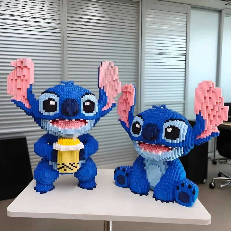 Disney Cute Stitch Building Blocks Kids Toys Small Particle Bricks for Boys and Girls Birthday Gifts Childrens Assembled Toy Models H251218