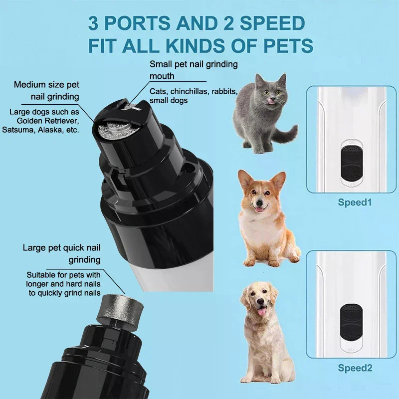 Silent Groom Pro Nail Grinder Upgraded Groomer For Dogs Rechargeable USB Charging Pet 251215