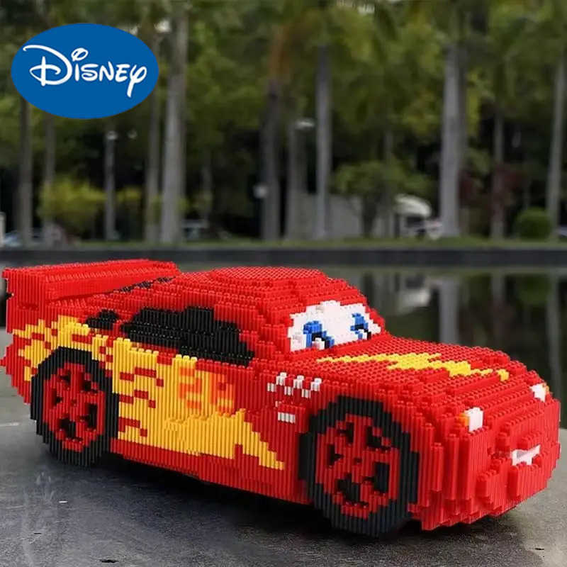 Disney 1258-Piece Red Sports Car Building Block Set Experience the Essence of Racing Culture the First Choice for Birthday Christmas and Thanksgiving 