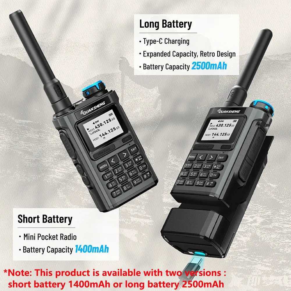 Quansheng UV K1 Mini Walkie Talkie Multi-Band Communication Two Way Radio Ham Amateur Long Range Wireless Set Transceiver L251218