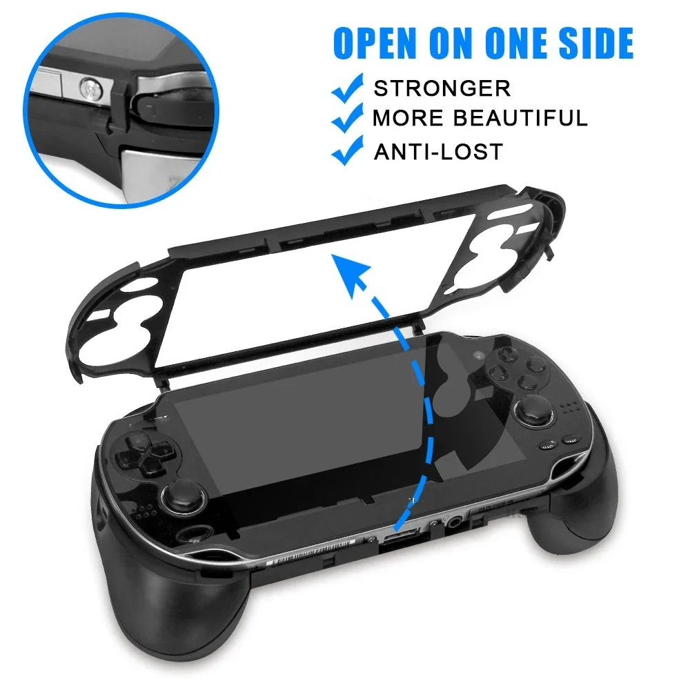 Black White Replacement Hand Grip Joypad Stand Case With L2 R2 Trigger Button For Psvita-1000 PS VITA 1000 Psv1000 Game Console - view 5