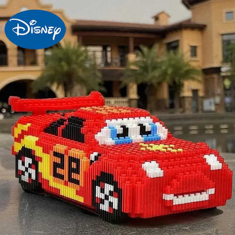 Disney New Micro Particle Assembly Block Toys Mcqueen Car Puzzle Decoration Childrens Gifts Students Hand Assembled Puzzle Toys H251218