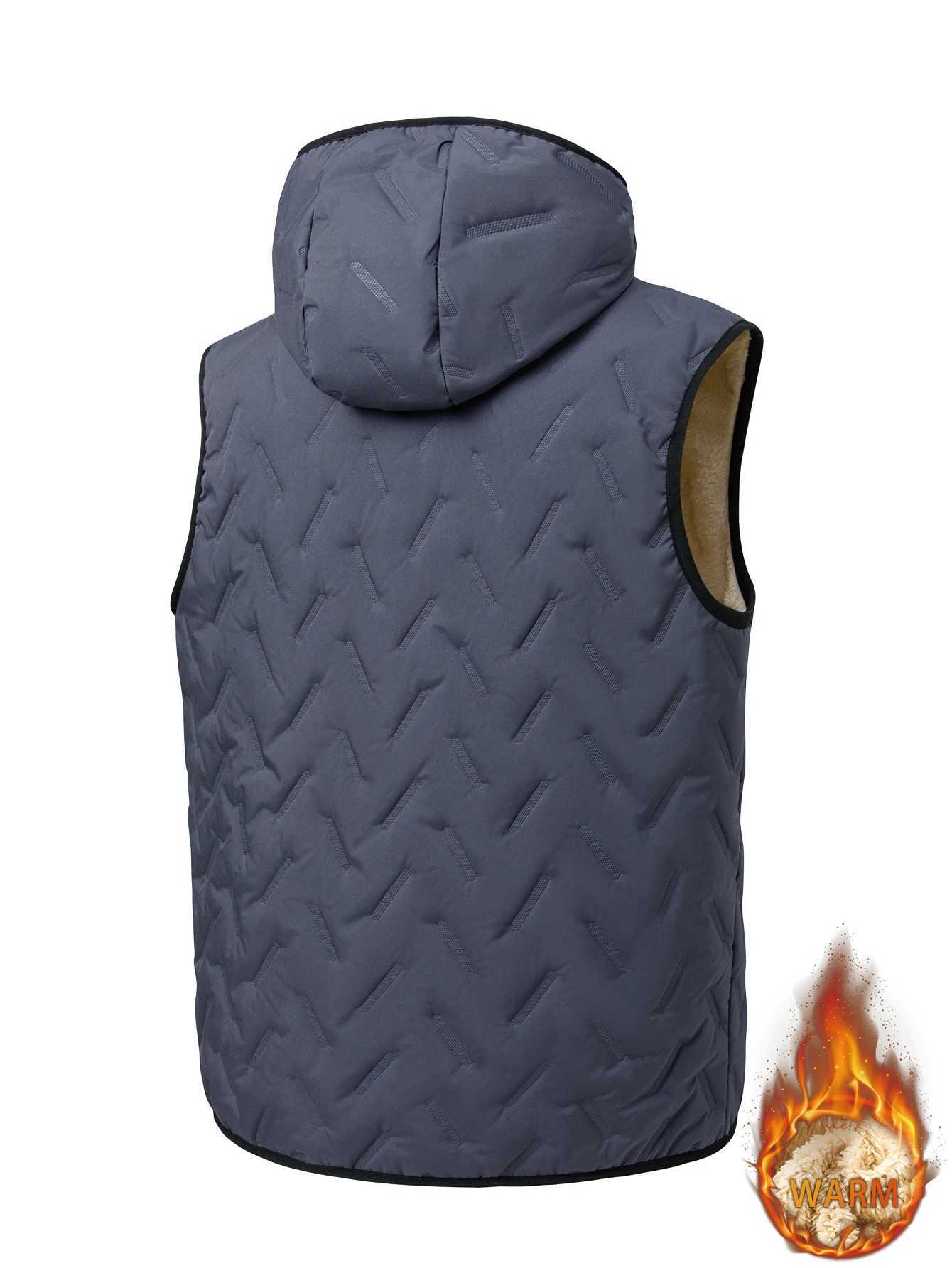 Mens Padded Jackets for Man Work Vest Winterize Winter Clothes Running Vests Heated Gilet Male Coat Fleece Body Warmer ClothingG251218