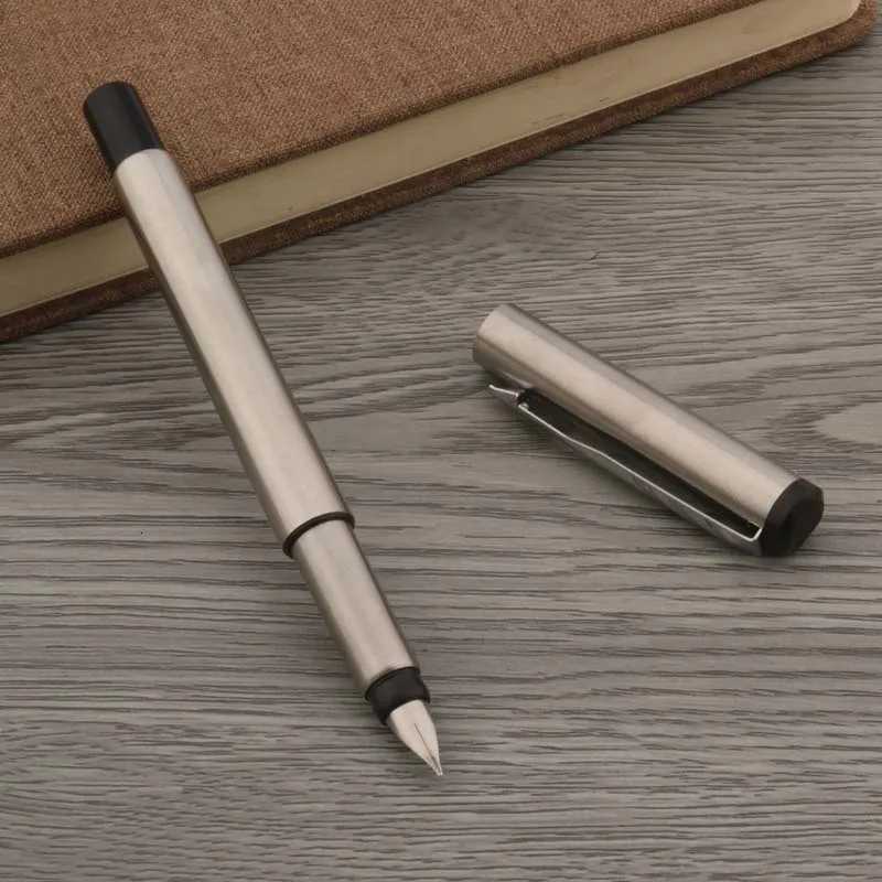 1pc Brand New fountain pen Stainless steel Business Off School Supplies Writing Y251218