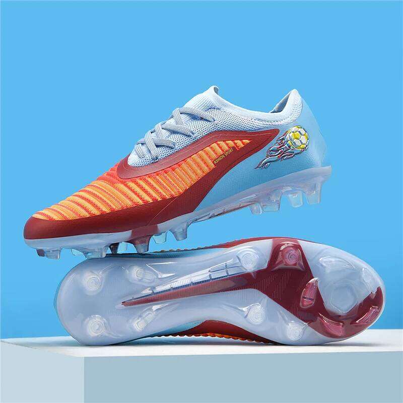 New Men Soccer Shoes Adult Non Slip Football Boots Outdoor Sport Boys Long Spikes Training Cleats Breathable Match Comfortable