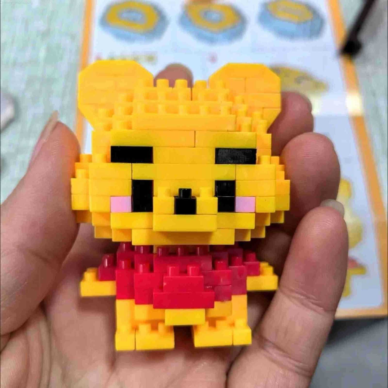 Disney Anime Cartoon Building Blocks Stitch Mickey Mouse mini Action toy Figures Blocks Toys Bricks Assemble Toys Kids Gifts H251218