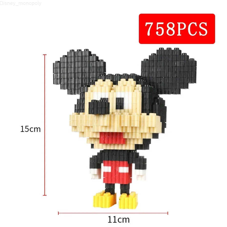 Disney Stitch Mickey Minnie Mouse Doll Star Derena Belle Assemble Kids Building Blocks Puzzle Assembly Toys Kids Gifts H251218