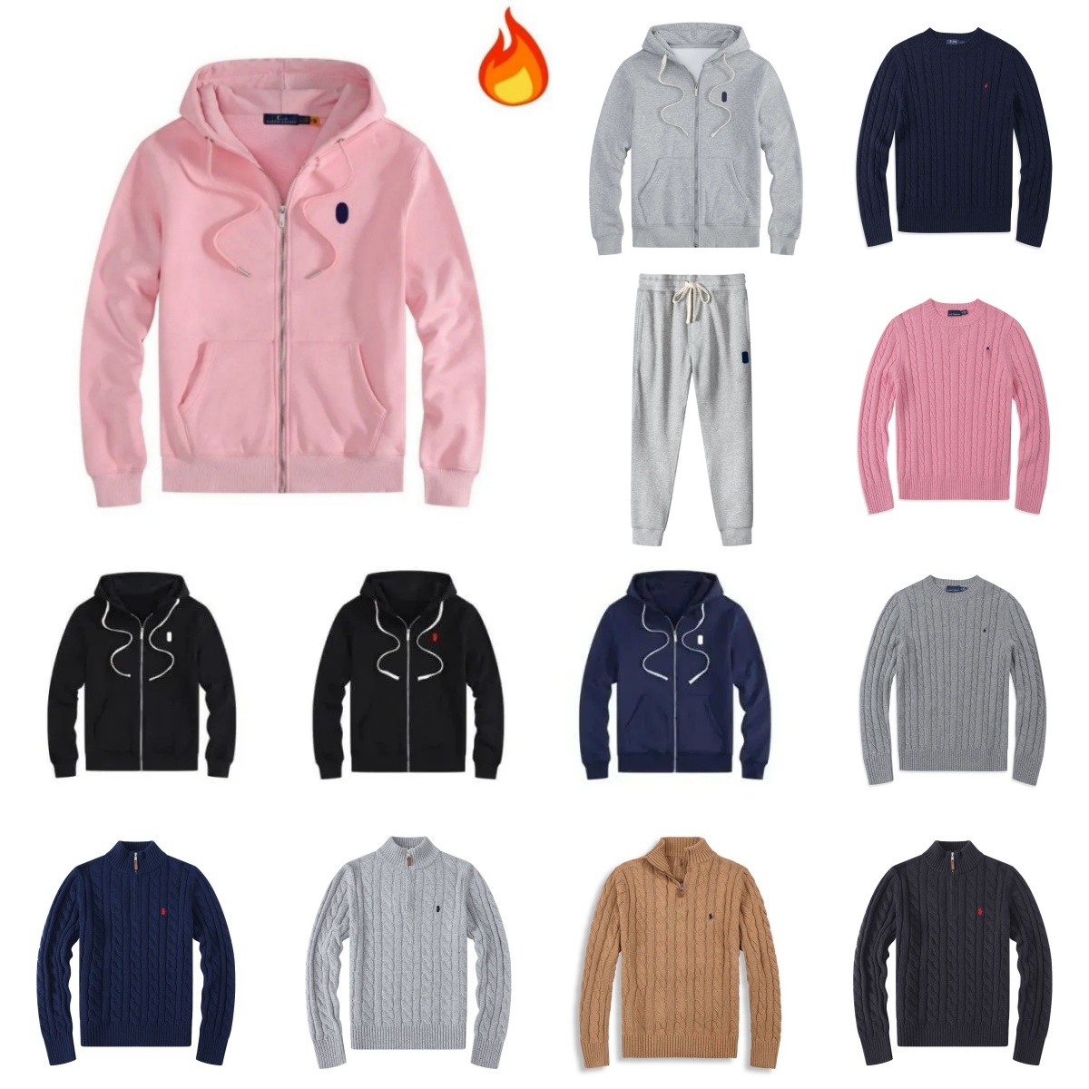 polo sweater men quarter zip polo hoodie designer knit sweaters mens pullover half zipper casual horser embroidery jumper wool zip up hoodie tracksuit cardigan pull