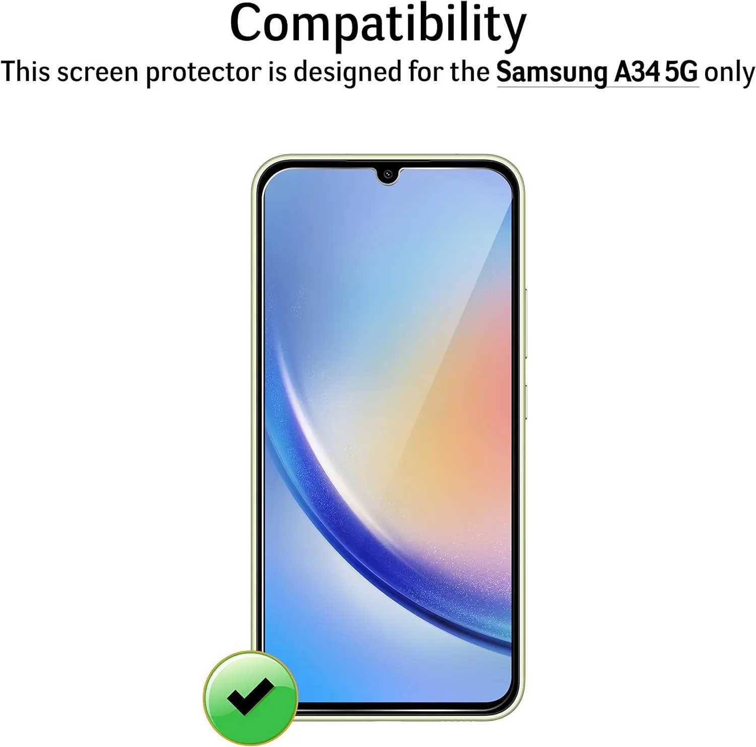 2/4Pcs HD 9H SCREEn Protector for Galaxy A34 5G Tempered Glass Anti-shatter Film G251218