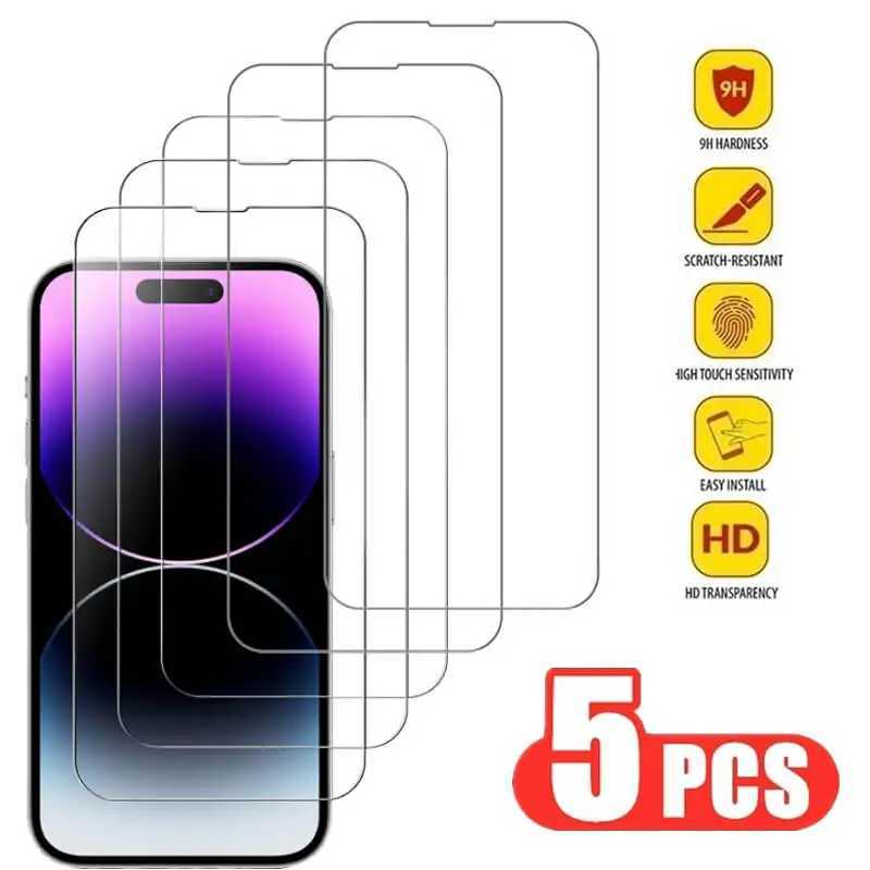 Tempered Glass for iPhone 14 Pro 15 16 17 13 12 11 pro max screen protector for iphone 15 pro mica for iphone 13 14 pro glass G251218