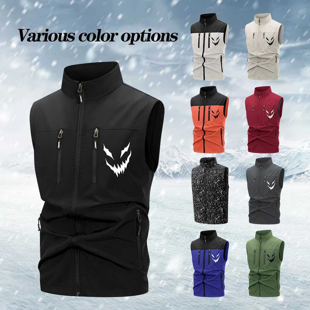 Mens Autumn/Winter Sleeveless Jacket Outdoor Fishing Multi-Pocket Comfortable Sports Casual Vest Jacket Workwear Slim FitG251218