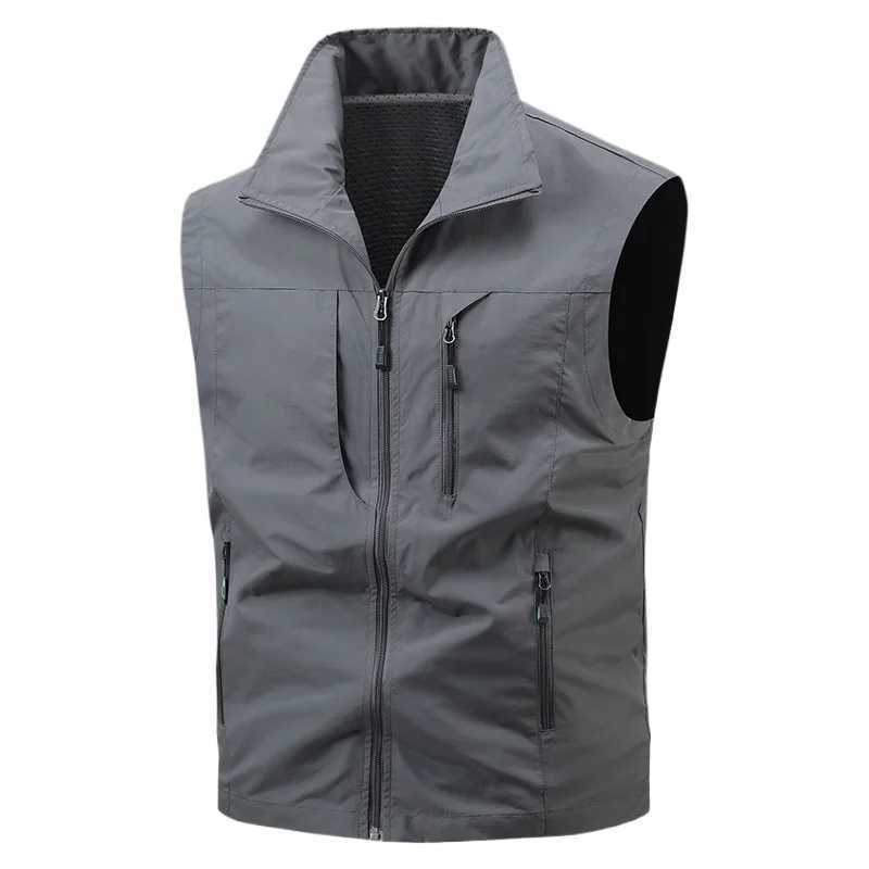 M-8XL New Autumn and Winter Vest for MenComfortableHigh-qualityMulti Pocket Fashionable Vest Jacket for MenG251218