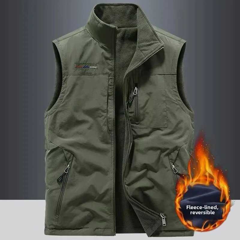 Men Outdoor Sports Leisure Windproof BreaTHable Sleeveless THiCK VEST Fashionable and BreaTHable Warm VEST ComfortG251218
