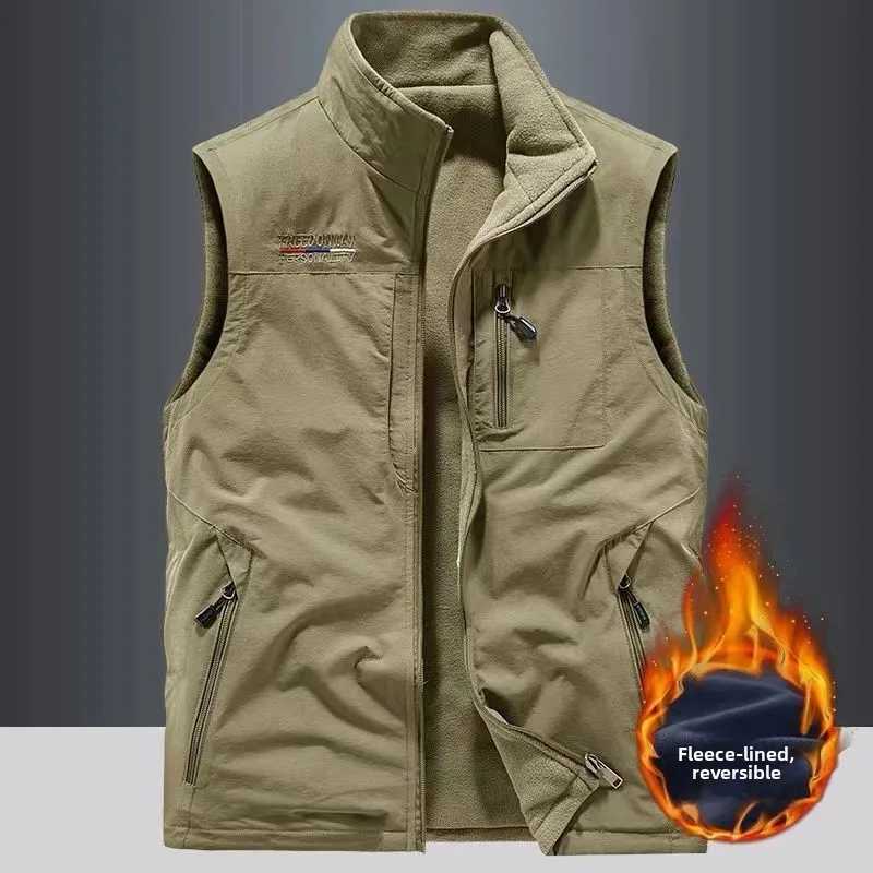 Men Outdoor Sports Leisure Windproof BreaTHable Sleeveless THiCK VEST Fashionable and BreaTHable Warm VEST ComfortG251218