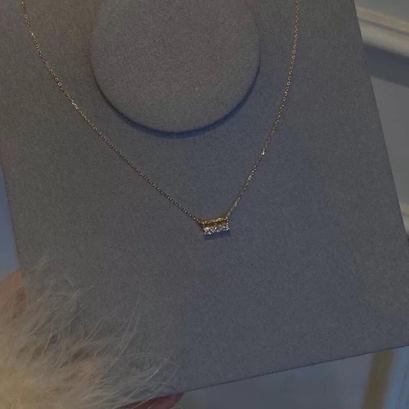 2026 Choucong Ins Top Sell Simple Fashion Jewelry Genuine 100% 925 Sterling Silver Three Stone 7A Zircon CZ Diamond Gemstones Party Women Clavicle Nec
