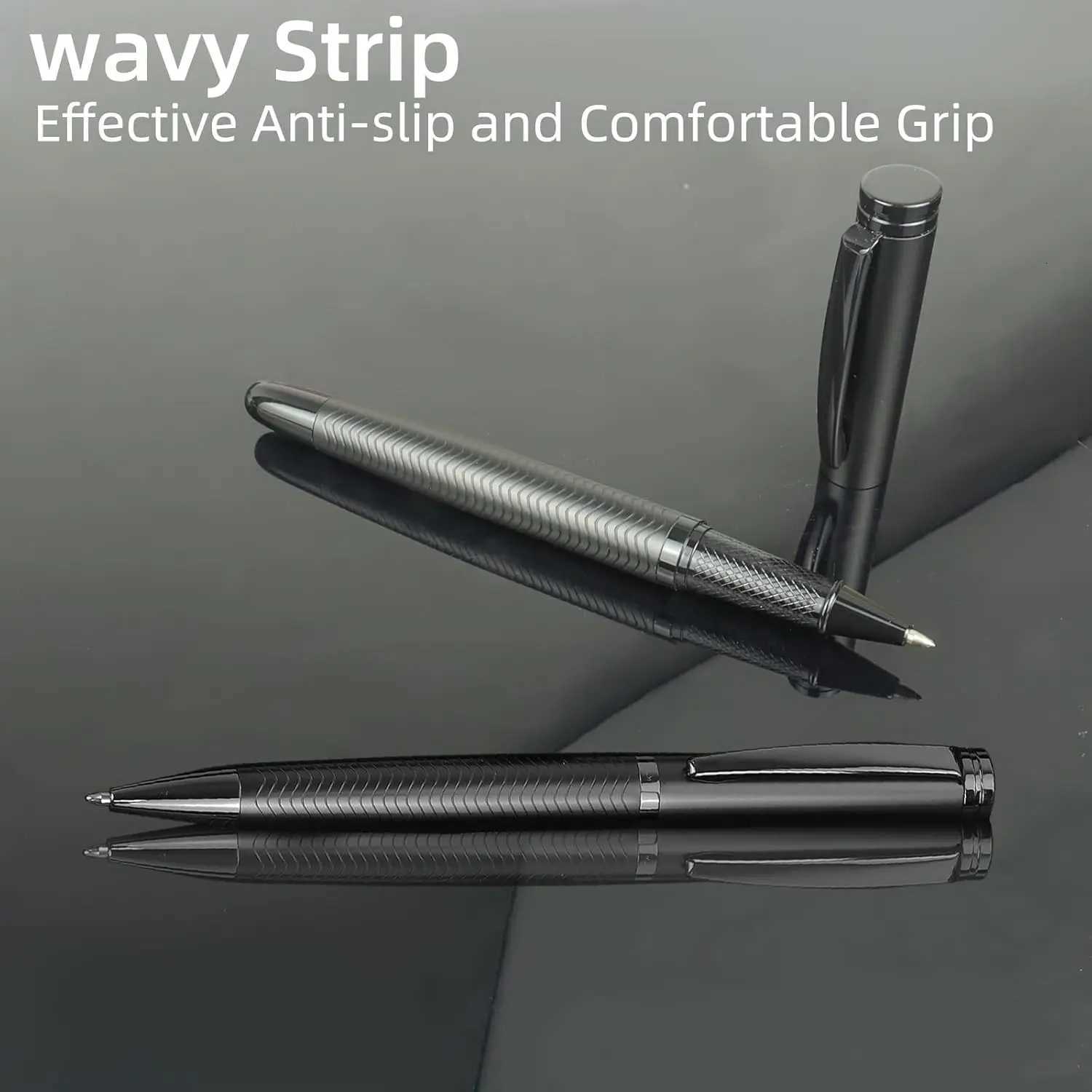 1 Set Ballpoint Pen and Rollerball with Two Replaceable Pen Refills and Gift BoxWriting for BusinessSchoolJournal Y251218