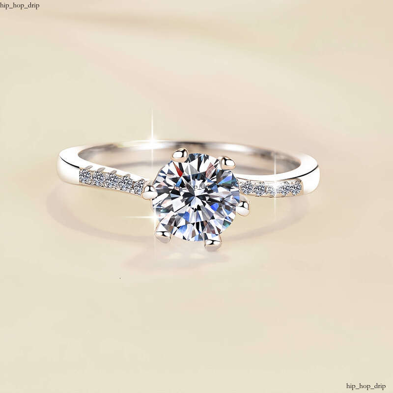 Premium Jewelry 1 & 2 CT VVS1 Carbonite VVS Moissanite Couple Wedding 925 Sterling Silver White Gold Plated Women's Ring