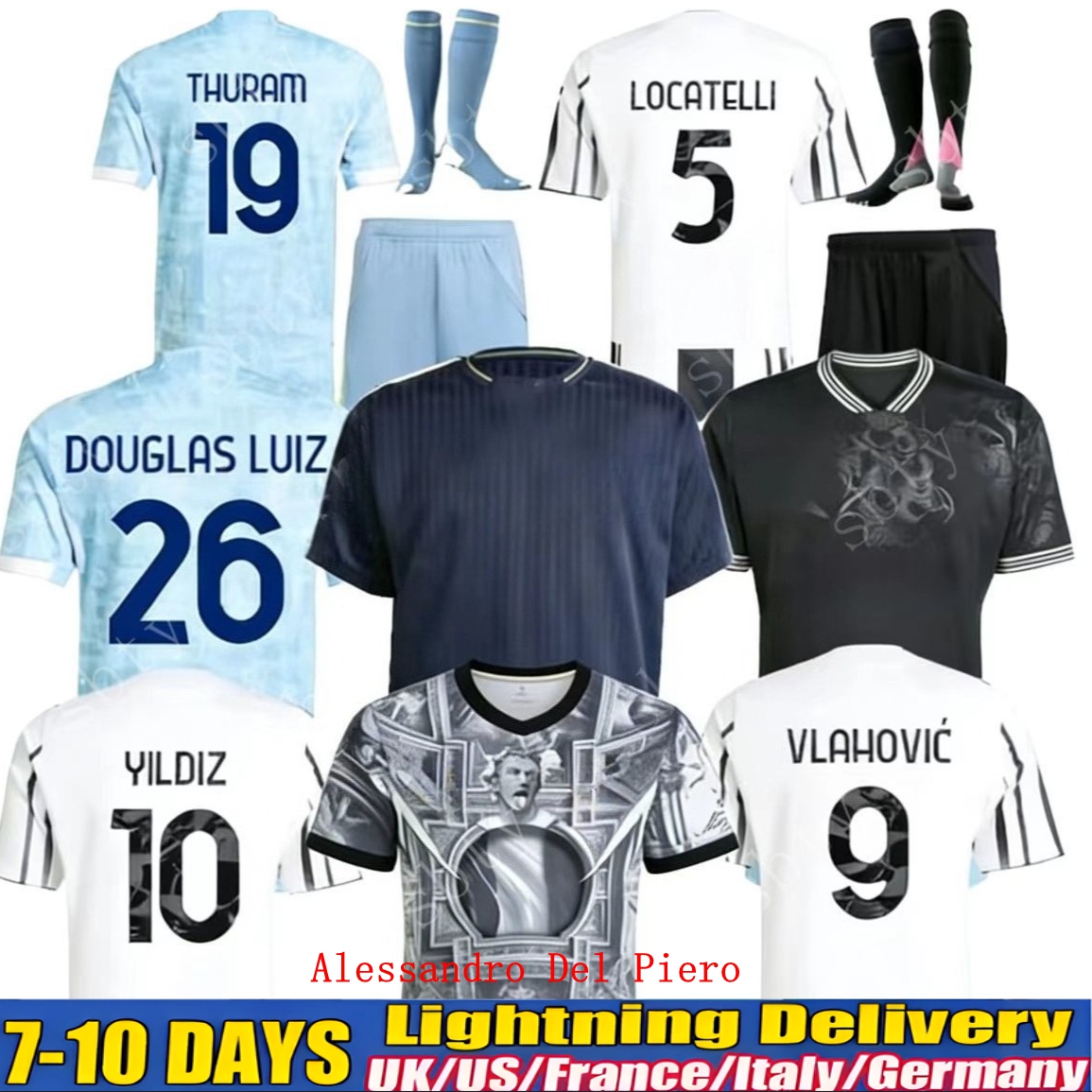 Juventues soccer jersey 25 26 football shirt Kit JUVEs top men kids Player YILDIZ OPENDA BREMER 2025 2026 J.DAVID THURAM CAMBIASO KOOPMEINERS VLAHOVIC F.CONCEICAO