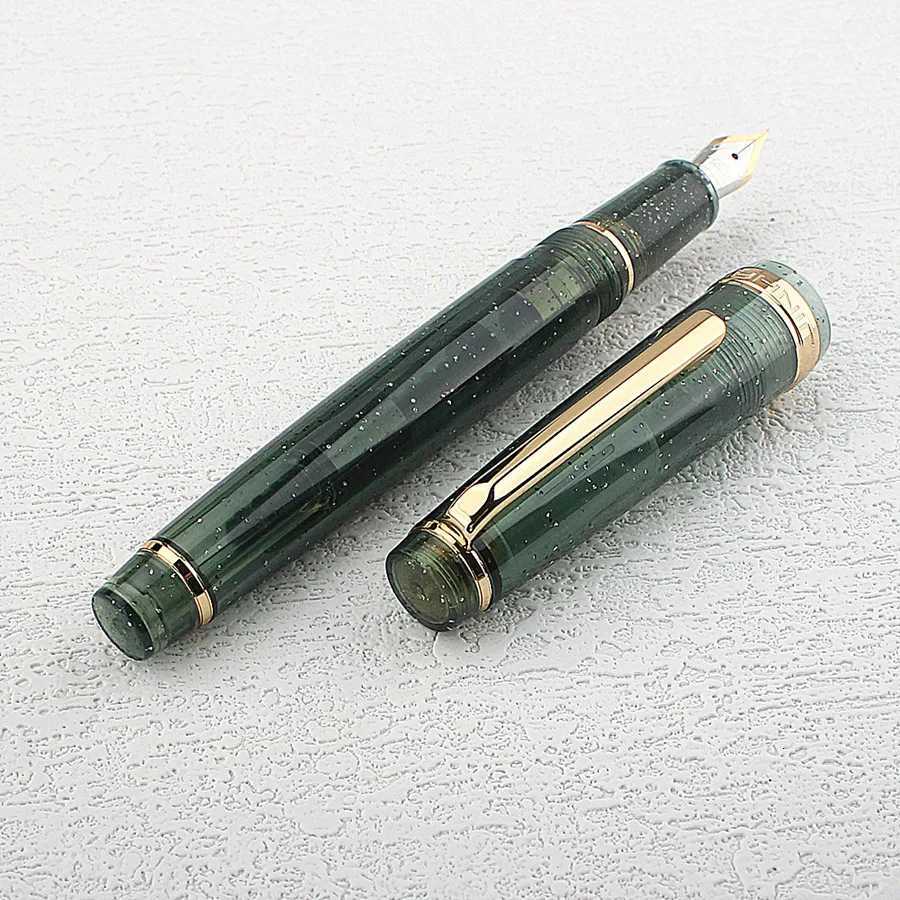 Jinhao 82 Fountain Pen Acrylic Ink Pen Spin Golden EF F Nib Elegante Business Off School Supplies Writing Pen Stationery Y251218