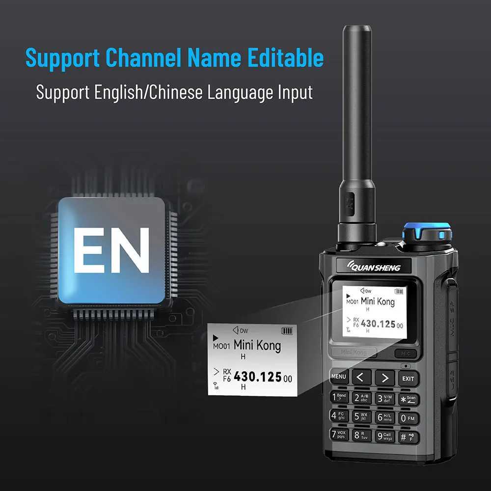 Quansheng UV K1 Mini Walkie Talkie Multi-Band Communication Two Way Radio Ham Amateur Long Range Wireless Set Transceiver L251218