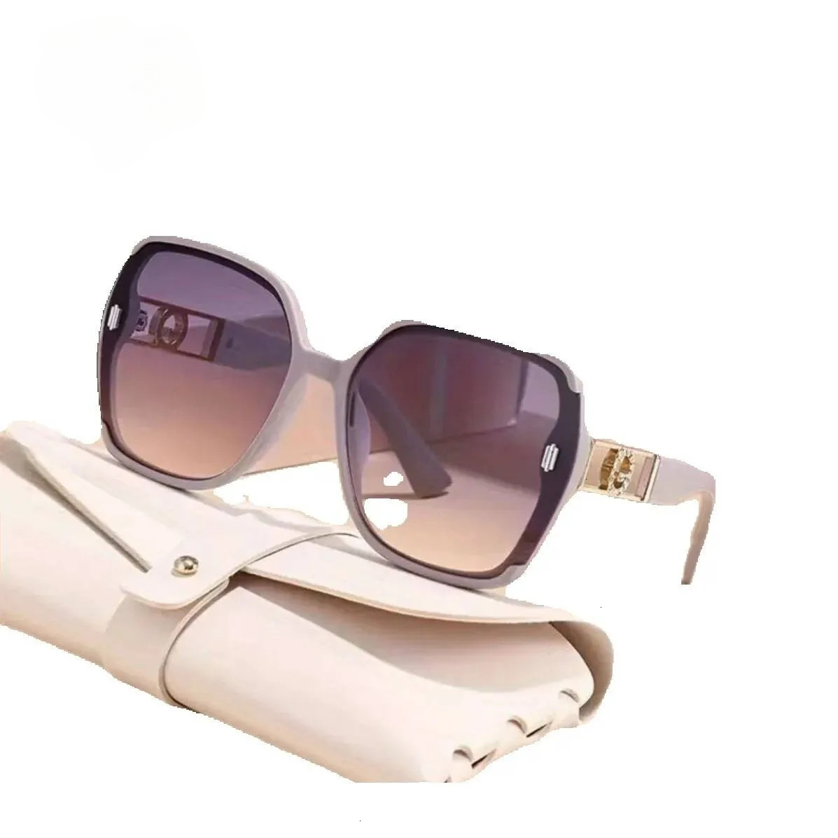 Free Shipping Designer Accessories Cross-border New For Women High-end Feel UV Large Frame Slimming Sun Protection Sunglasses