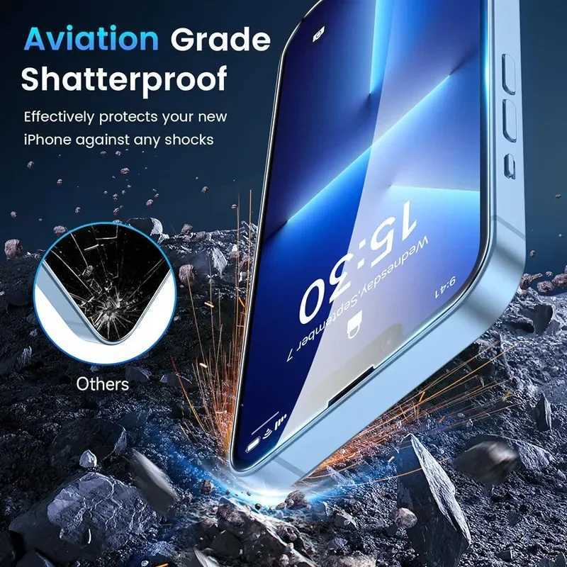 5Pcs Tempered Glass For iPhone 15 13 11 12 14 Pro Max Mini Screen Protector For IPhone 16 17 8 Plus X XR XS MAX Protective Glass G251218