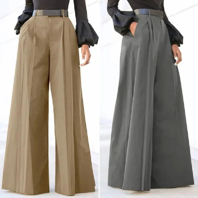 Wide Leg Pants For Women Pants For Women Palazzo Pants Summer Printed Cropped Linen Comfy Baggy Trousers With VTements Femme 251218