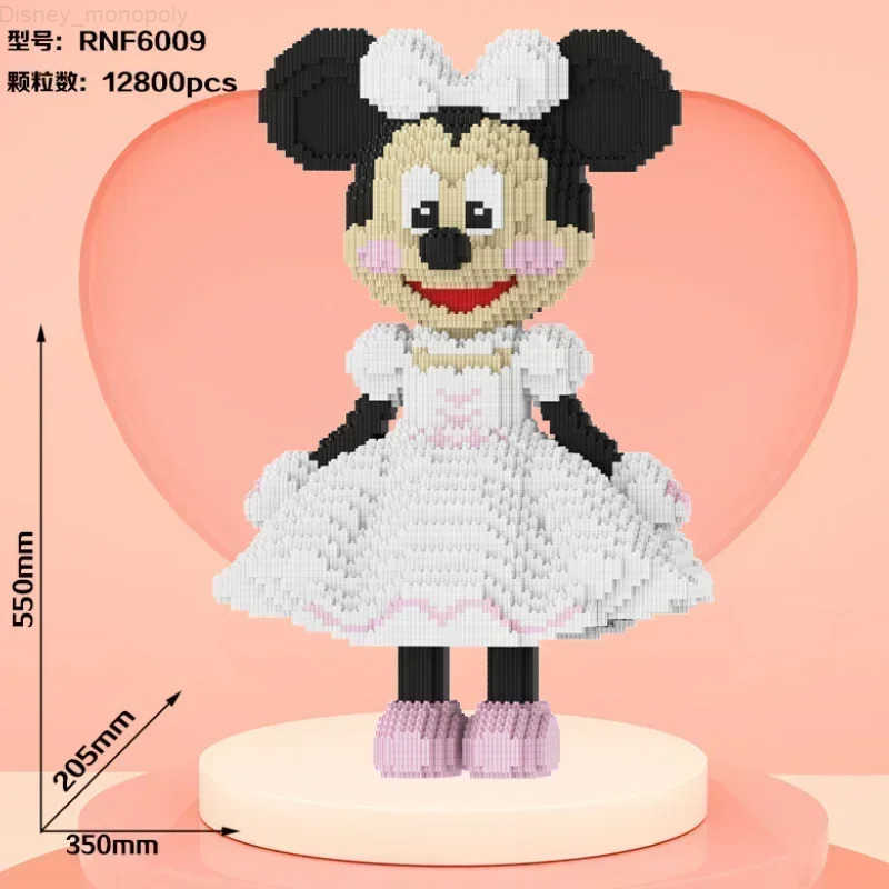 Disney Mickey and Minnie Building Blocks Puzzle Assembly Creative Ornament Wedding Valentines Day Gift for Girls H251218