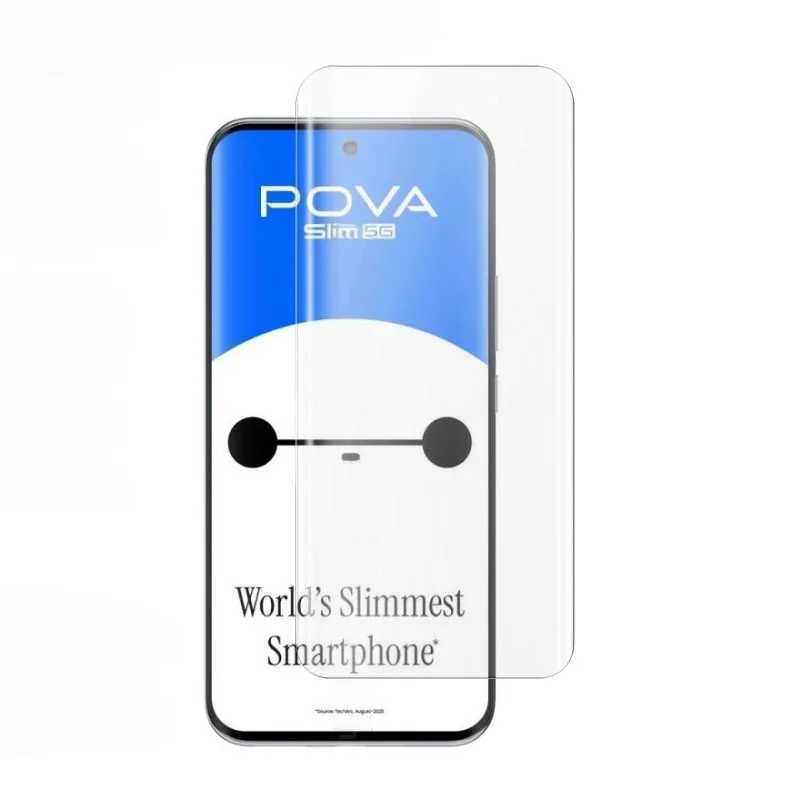 For Tecno Pova Slim UV Liquid Tempered Glass Screen Protector for TECNO POVA SLIM PovaSlim Clear Full Glue Cover Protective Film G251218