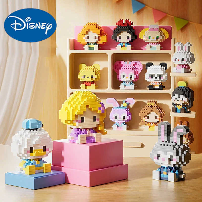 Disney Kawaii Princess Micro Building Blocks Mickey Mouse Winnie Friend Figure Donald Duck Assembled Mini Brick Toys For Kids H251218