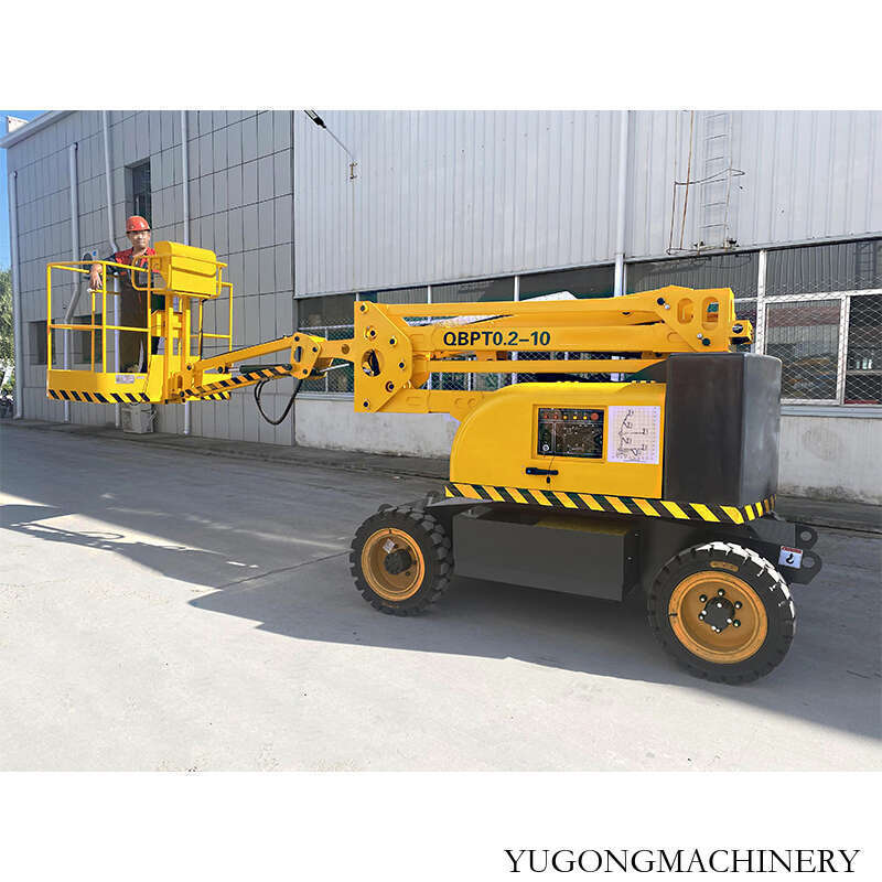 Rough Terrain 4x4 Curved Boom Lift for Outdoor Construction Sites