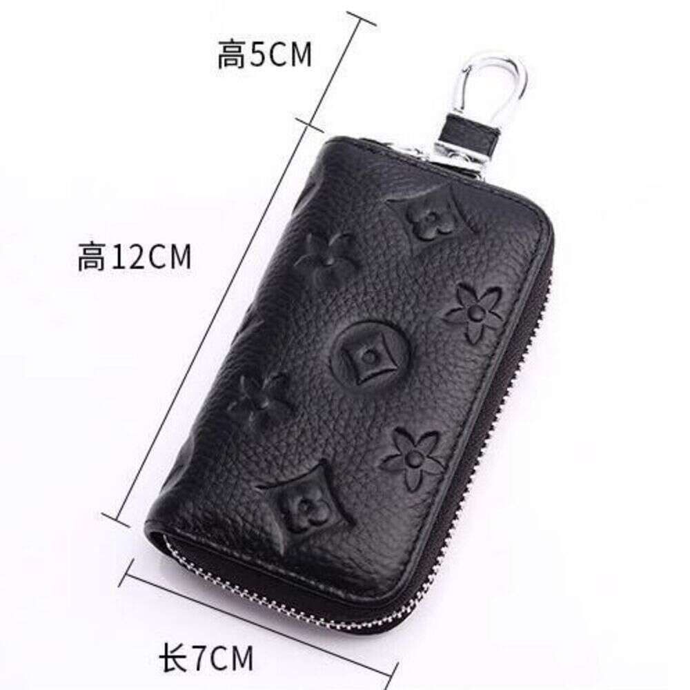 2025 Zipper Large Capacity Men Genuine Leather Multifunctional Practical Car Bag Cowhide Key Pouch 250818
