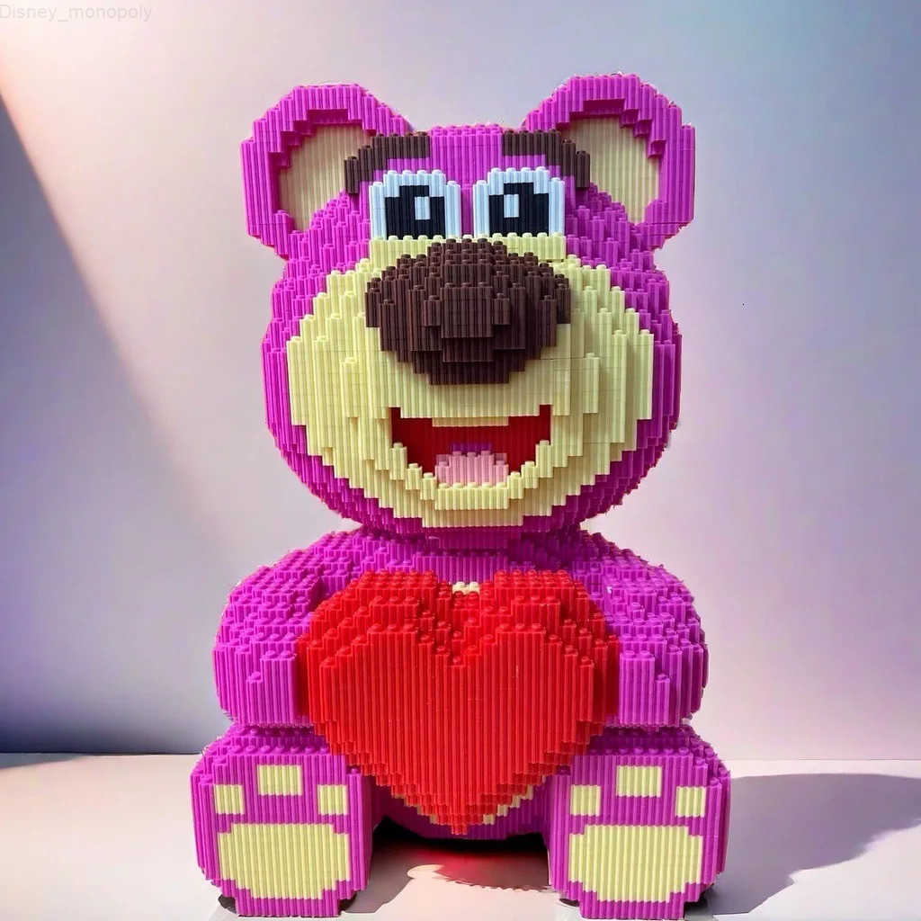 Disney New Hot-selling Small Particle Assembly Building Blocks Creative Fun Cute Strawberry Bear Series Building Block Gifts H251218