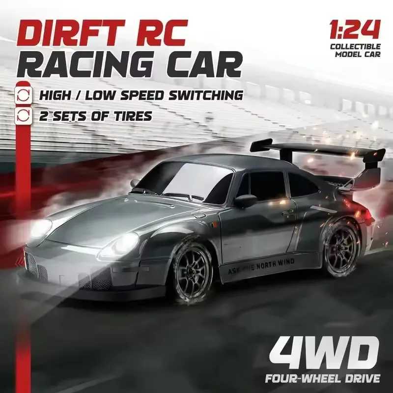 4WD RC Drift Car 20KM/H Remote Control High Speed RC with LED Lights Extra Drifting Tires Vehicle Toy for Adults Boys Kids G251218