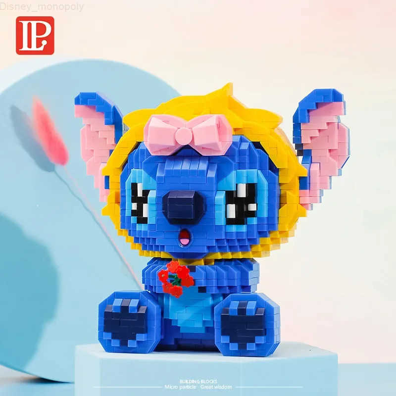 Disney Baby Stitch Micro Building Blocks DIY Kawaii Lilo and Stitch Mini Brick Figures Toy For Birthday Gift H251218