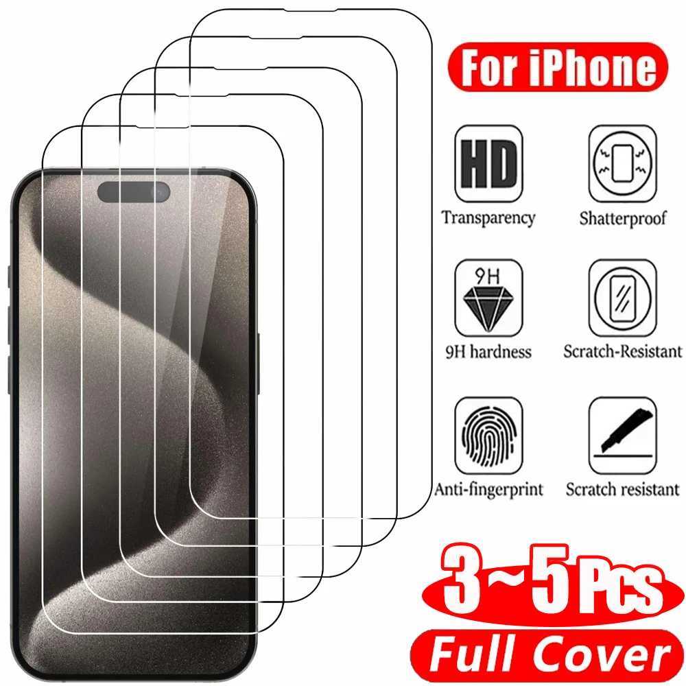 Clear Glass Film For iPhone 15 16 Pro Max Screen Protector For iPhone 11 12 13 14 15 Pro Tempered Glass iPhone13 Mini 16 Plus G251218