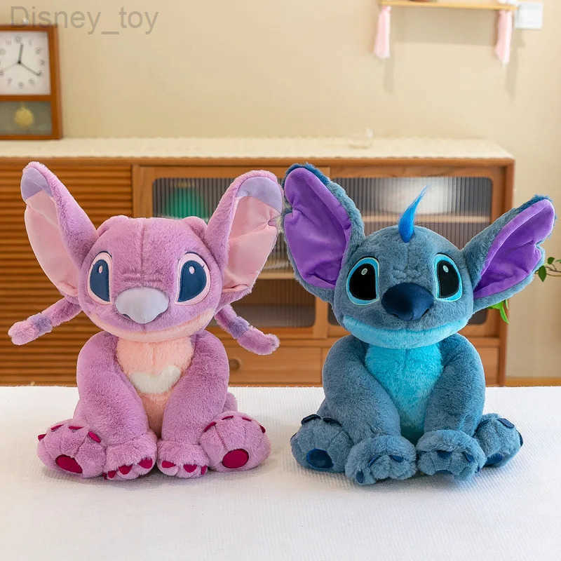 Disney Stitch Angel Stuffed Plush Toy Kawaii Lilo Stitch Cartoon Plush Doll Stress Relief Pillow Comforting Toy for kids Gifts H251218
