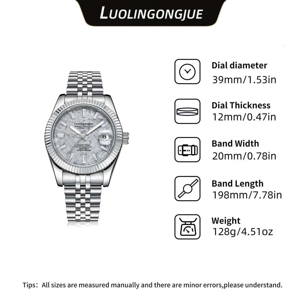 meteorite plate duke of lorraine 1988 mens fully automatic mechanical skeleton calendar stainless steel watch factory wholesale mechanical watch desig