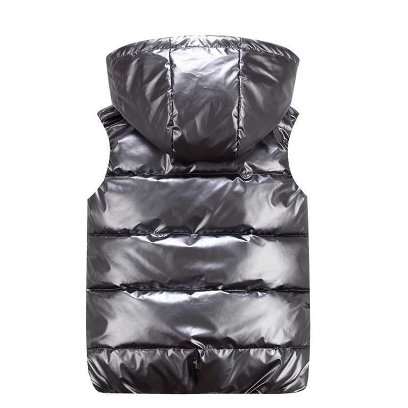 Classic Hooded Vest Man/Woman/Child Winter Hooded Glossy Cotton Vest Casual Waistcoat Mens Sleeveless Jacket Warm Overcoats HatG251218