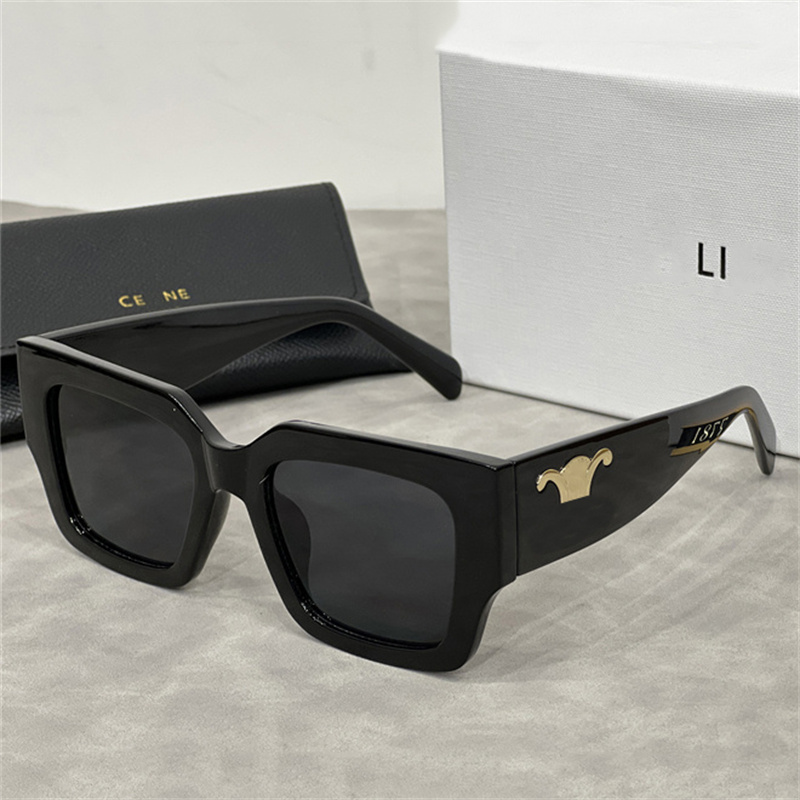 Luxury designer sunglasses for men and women, oversized frames, versatile style exquisite non-prescription lenses beach sunglasses retro womens frames