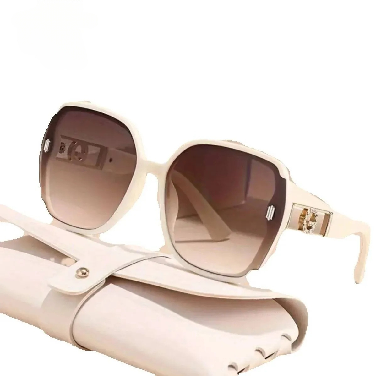 Free Shipping Designer Accessories Cross-border New For Women High-end Feel UV Large Frame Slimming Sun Protection Sunglasses