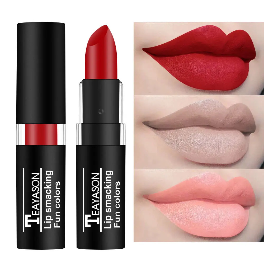 12 Color Lipstick Waterproof Long Lasting Cosmetic Black Blue Purple Green Matte Make Up Lip Gloss Makeup Red Lipstick 251217 - view 5