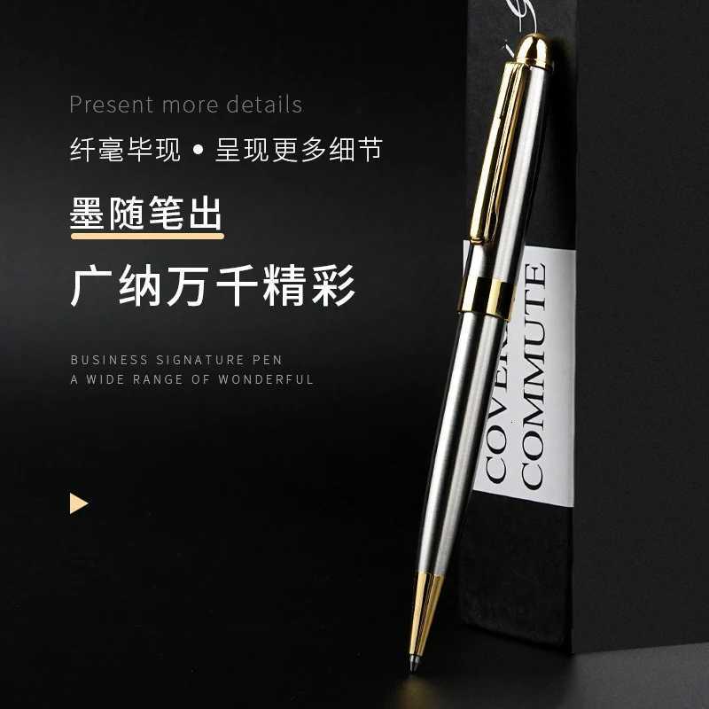 1 High-end Metal Ballpoint Pen Business Signature Writing Gel Pen Ballpoint Pen Student Pract Pen Writing Stationery Y251218