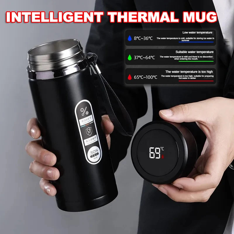 500ML-1Liter Stainless Steel Thermos with LED Temperature Display Sus304 Tea Water Bottle Vacuum Flask Portable Cups 251215 W260226