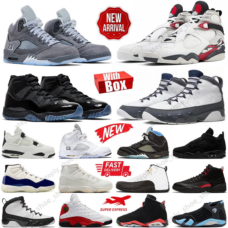 11s 4s 5s 12s With Box Designer Basketball Shoes Mens Womens Gamma Blue Wolf Grey Black Cat Flight Club Taxi Flint Grey Reverse Infrared Outdoor Sports Trainers Shoes