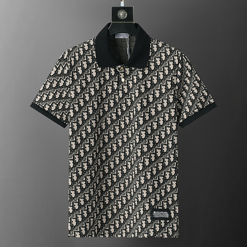 new men's designer pure cotton anti-wrinkle fabric Business casual men's POLO shirt Men's T-shirt Father shirt Clothing T-shirt clothesM-3XL I34