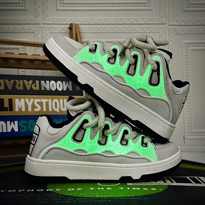 German training shoes American skateboarding shoes trendy men's shoes luminous casual sneakers men's and women's models