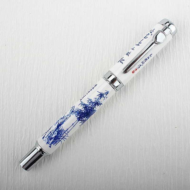 Jinhao 950 Ceramics Silver Clip Metal Fountain Pen 05mm Nib Steel Ink Pens for Gift Off Supplies School Supplies Y251218
