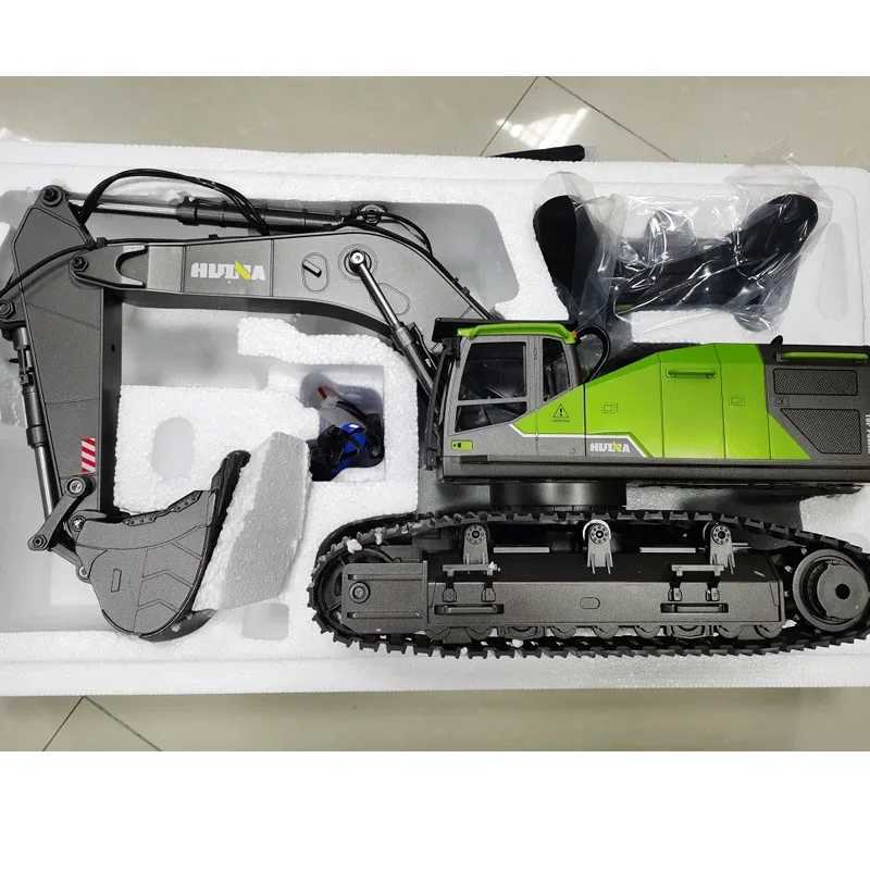 1/14 HUINA 1593 582 RC Excavator Dumper Truck crawler Alloy Tractor Loader 24G Radio Controlled Car Engineering toy for boy G251218