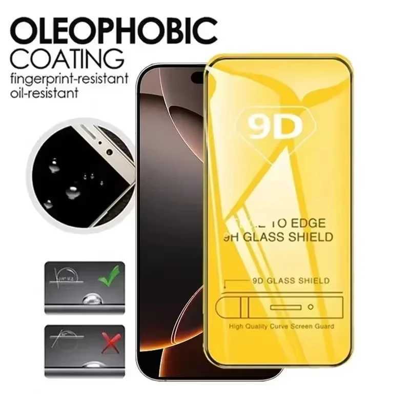 1-5PCS 9D Full Cover Tempered Glass For iPhone 17 16 15 11 12 13 14 Pro Max 16E Screen Protector For iPhone 13 Mini XR X XS Max G251218